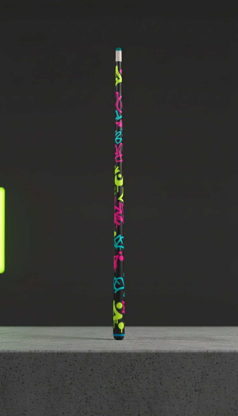 Graffiti Lime Carbon Cue Stick