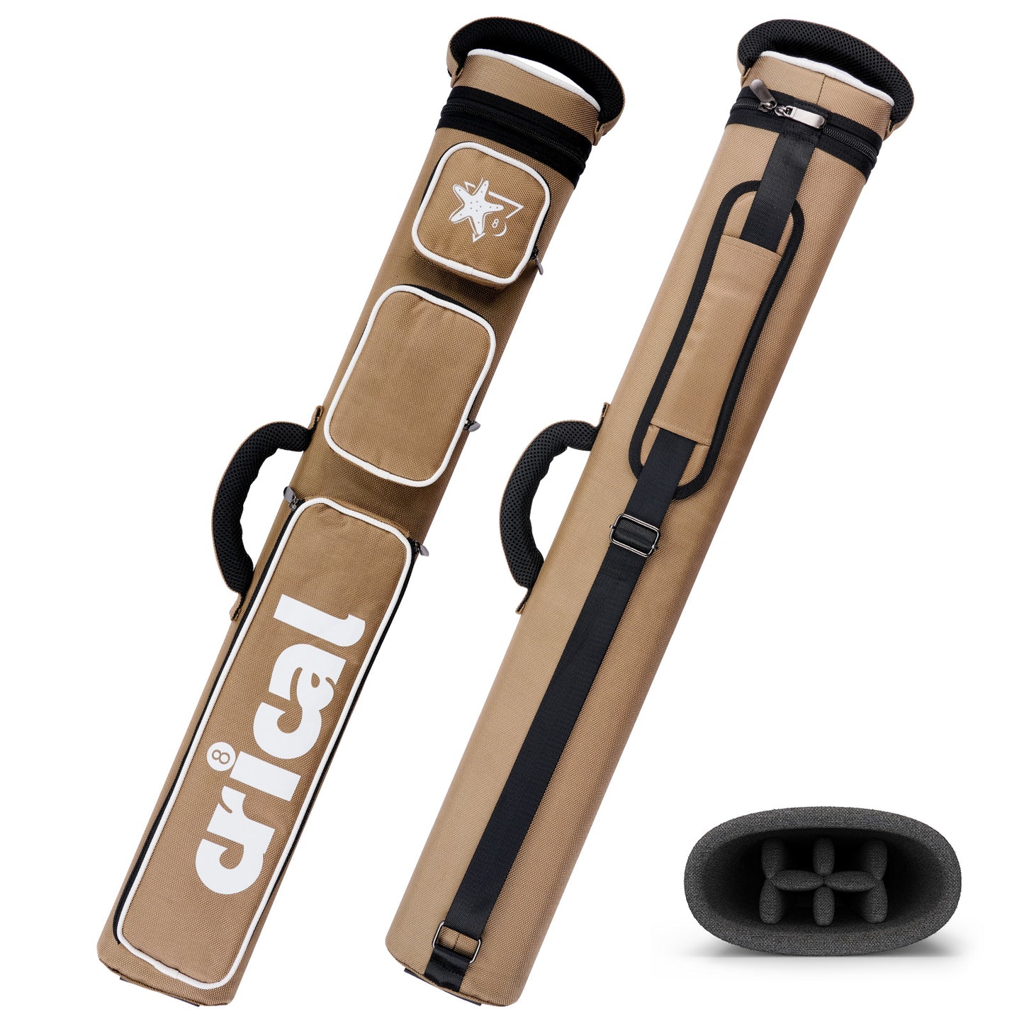 【Crical】Pool Cue Case with 6 Holes 2*4 case 2 butts 4 shafts pool cue bag for 1/2 Billiard cue cases