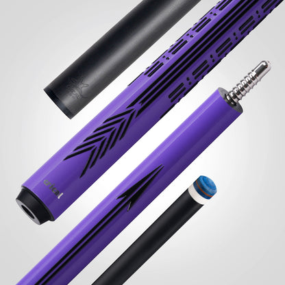 【CRICAL】CL-PD-05 Carbon Fiber Pool Cue Stick - 58" Low Deflection Professional Pool Cue with Pro Taper Shaft, 3D Wrapless Grip, 12.5mm Tip & 3/8x8 Joint Billiard Stick