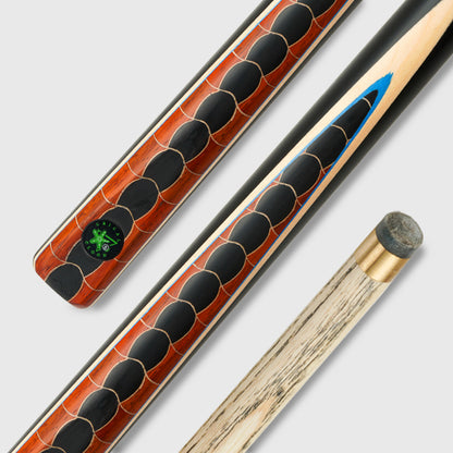 【CRICAL】3/4 Split Snooker Cues with 10-10.2mm Tip and Extension Cases for Professional Snooker Cue Stick（Dragon-Blue）