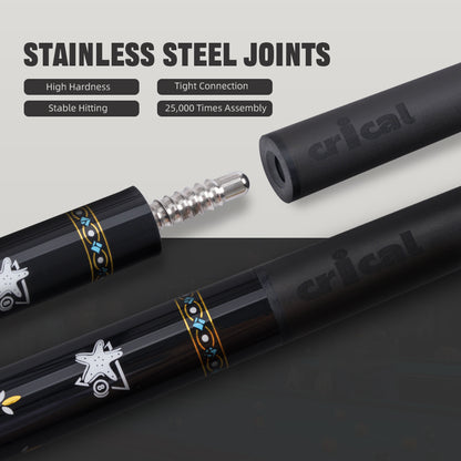 【Crical】CXD-3RF Carbon Fiber Pool Cue Stick with 12.5mm Tip leather grip Low Deflection shaft for Billiard Cue Sticks