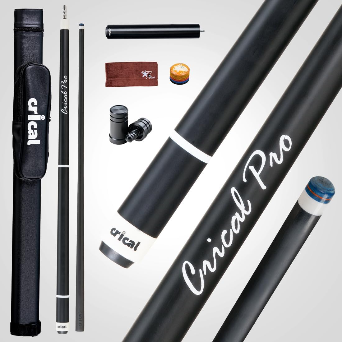 【CRICAL】CL-PRO 1 Carbon Fiber Pool Cue Stick with 12.5mm Tip Low Deflection shaft for Billiard Cue Sticks（ship from USA）