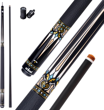【Crical】CXD-3RF Carbon Fiber Pool Cue Stick with 12.5mm Tip leather grip Low Deflection shaft for Billiard Cue Sticks