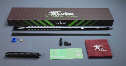 【CRICAL】CL-PD-05 Carbon Fiber Pool Cue Stick - 58" Low Deflection Professional Pool Cue with Pro Taper Shaft, 3D Wrapless Grip, 12.5mm Tip & 3/8x8 Joint Billiard Stick