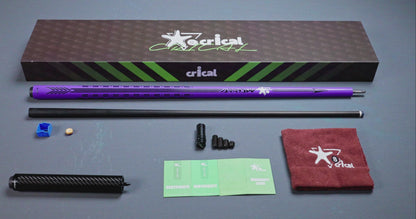 【CRICAL】CL-PD-03 Carbon Fiber Pool Cue Stick - 58" Low Deflection Professional Pool Cue with Pro Taper Shaft, 3D Wrapless Grip, 12.5mm Tip & 3/8x8 Joint Billiard Stick