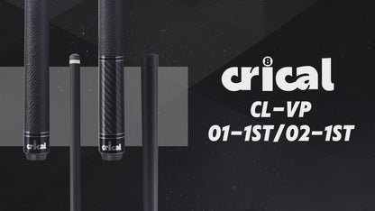 【VP PRO Taper】CRICAL Carbon Fiber Pool Cue Stick, Low Deflection Billiard Cue with Pro Taper Shaft, 58 Inch Cue with Cowhide Grip, 12.5mm Tip, 3/8x8 Joint, Adjustable Weight