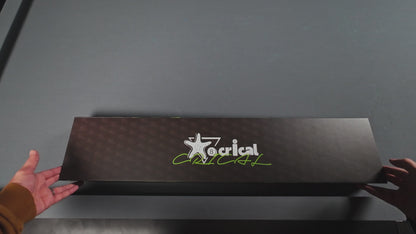 【CRICAL】 WR Series Low Deflection Carbon Fiber Pool Cue Stick – 58" 1/2 Split Billiard Cue with 12.5mm 6-Layer Tip,  Ebony/Pterocarpus Soyauxii Material, Pro Taper Carbon Fiber Shaft, 3/8x8 Stainless Steel Joint，Genuine Leather Grip for Professional Play