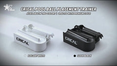 【CRICAL】 Billiards Training Aid, No Screw Assembly Required with ABS Pool Practice Trainer, Rubber Band Rebound System, Non-Slip Protective Base, Carrying Bag Included
