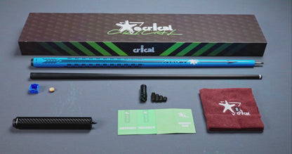 【CRICAL】CL-PD-02 Carbon Fiber Pool Cue Stick - 58" Low Deflection Professional Pool Cue with Pro Taper Shaft, 3D Wrapless Grip, 12.5mm Tip & 3/8x8 Joint Billiard Stick