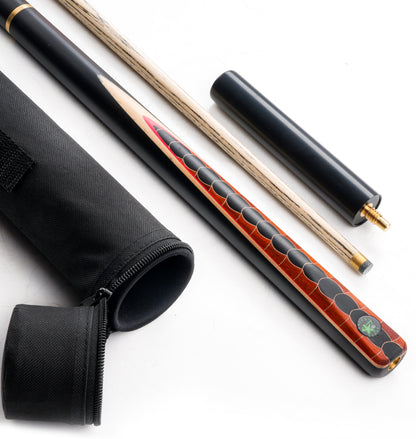 【CRICAL】 3/4 Split Snooker Cues with 10-10.2mm Tip and Extension Cases for Professional Snooker Cue Stick(Dragon-red)