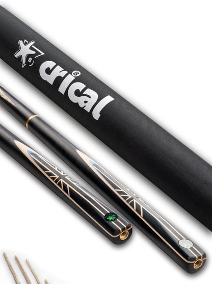 【CRICAL】3/4 Split Snooker Cues with 10-10.2mm Tip and Extension Cases for Professional Snooker Cue Stick(UnionJack)