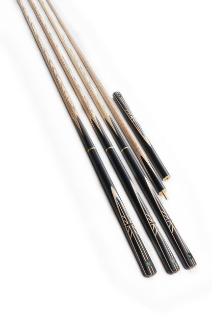 【CRICAL】3/4 Split Snooker Cues with 10-10.2mm Tip and Extension Cases for Professional Snooker Cue Stick(UnionJack)
