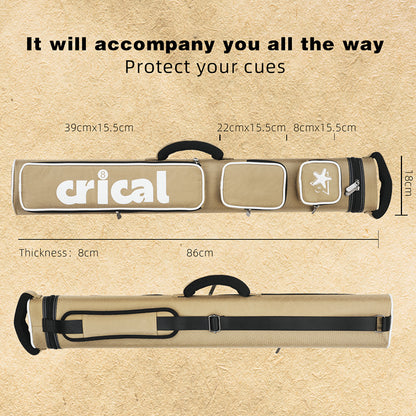 【CRICAL】 Pool Cue Case with 6 Holes 2*4 case 2 butts 4 shafts for 1/2 Billiard cue cases