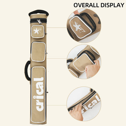 【CRICAL】 Pool Cue Case with 6 Holes 2*4 case 2 butts 4 shafts for 1/2 Billiard cue cases