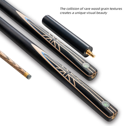 【CRICAL】3/4 Split Snooker Cues with 10-10.2mm Tip and Extension Cases for Professional Snooker Cue Stick(UnionJack)