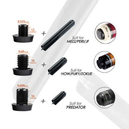 【CRICAL】Billiard Pool Cue Extension with  High Quality Metal Extender for Crical PREDATOR MEZZ How Fury Billiard Accessories