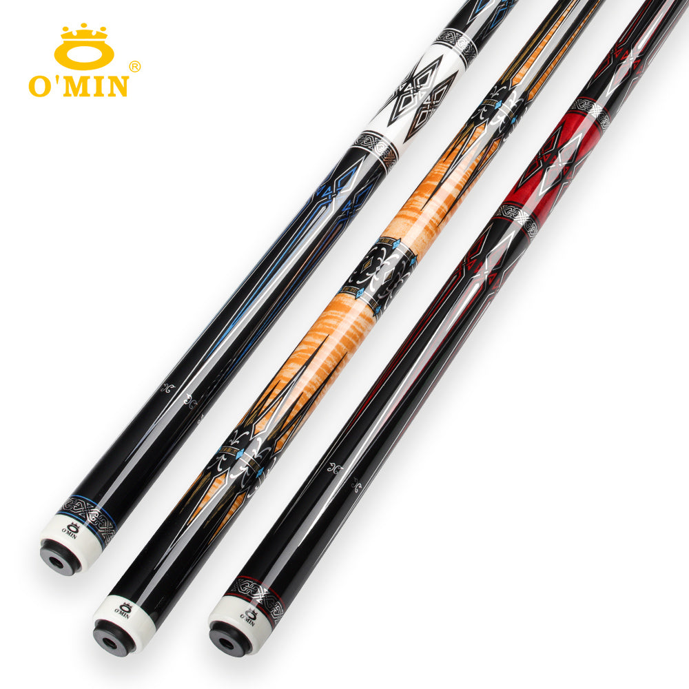 OMIN XF-A Pool Cue Stick12.8mm Tip Leather Grip Carbon Tube Inside Radial Joint Unique Design Adjustable Weight Kit Billiard Cue
