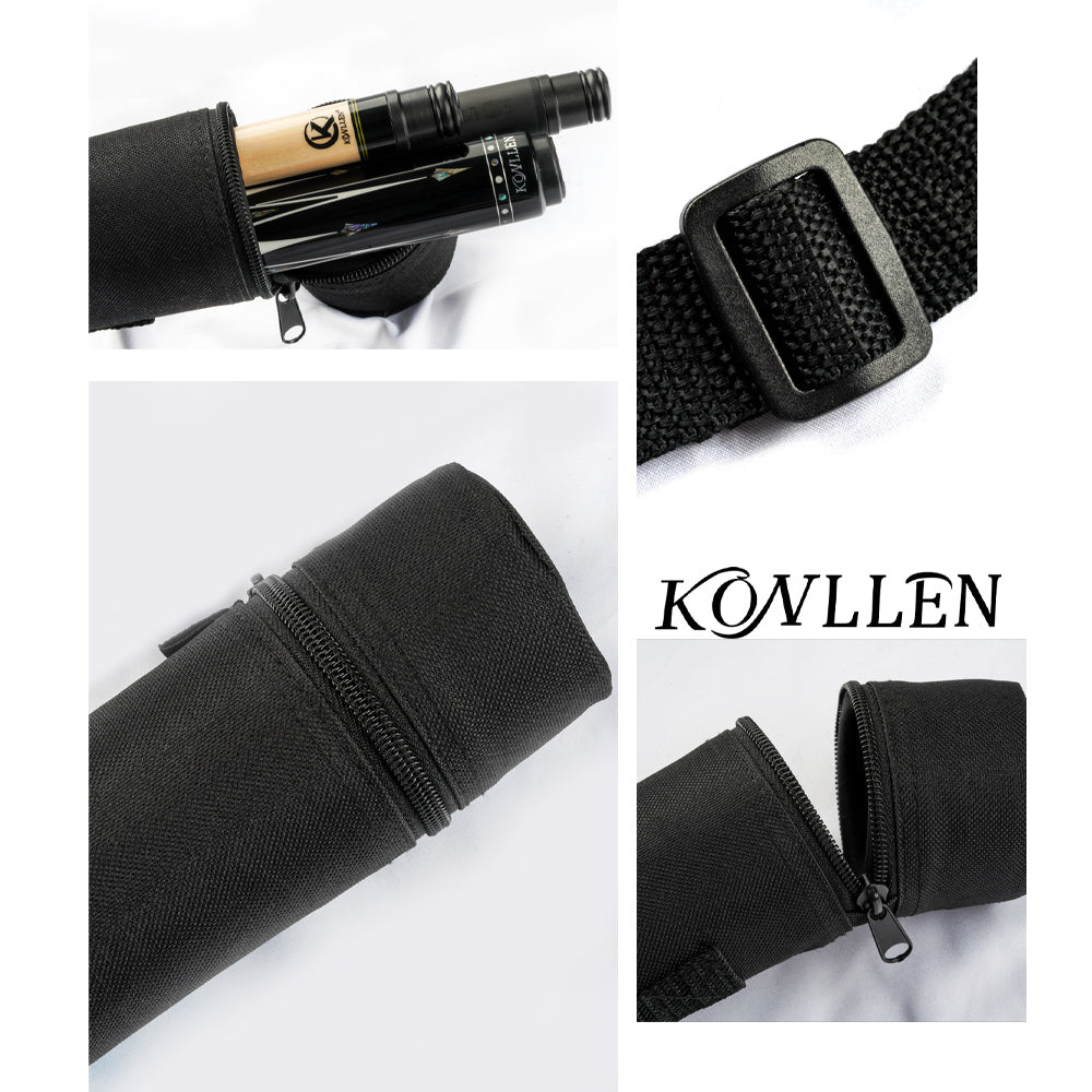 KONLLEN Billiard Case 2 Holes Tube Shape Canvas Oxford Pool Cue Bag 1/2 Billiard Cues Bag Cylinder New Arrival for Dropshopper