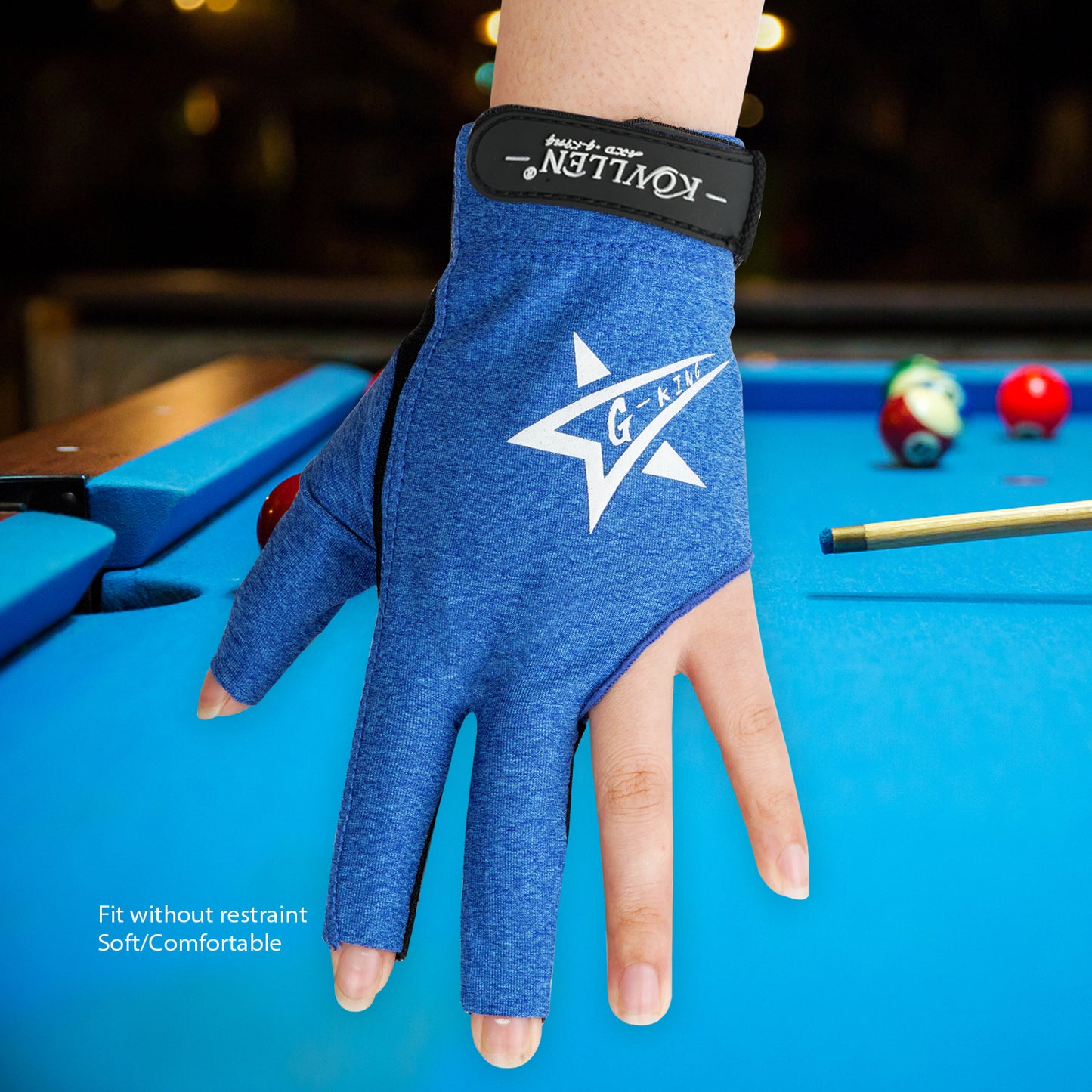 KONLLEN Pool Glove Fingerless Gloves Left Hand Gloves Snooker Gloves Pool Cue Gloves Carom Gloves Durable Billiards Accessories
