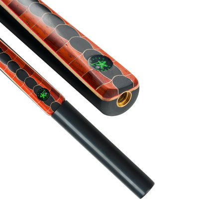 【CRICAL】 3/4 Split Snooker Cues with 10-10.2mm Tip and Extension Cases for Professional Snooker Cue Stick(Dragon-red)