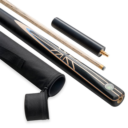 【CRICAL】3/4 Split Snooker Cues with 10-10.2mm Tip and Extension Cases for Professional Snooker Cue Stick(UnionJack)