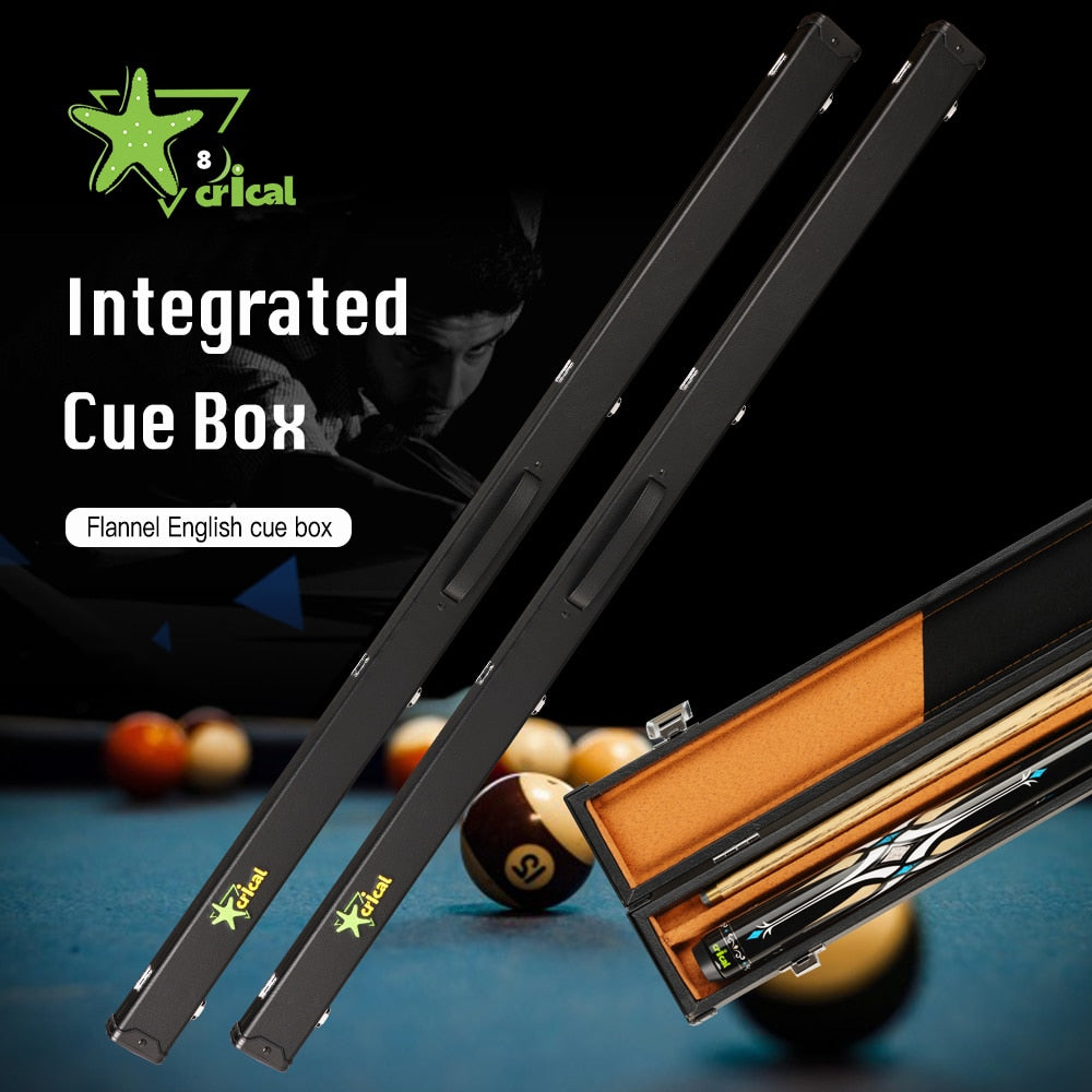 CRICAL Snooker Cue Case 1 Piece Pool Cue Straight Rod Box 60&quot; Hard Case Cover Storage Carrying Professional Billiard Accessories