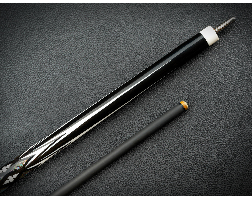 CRICAL CUE-X Carbon Pool Cue 12.5mm Carbon Fiber Shaft 3/8*8 Radial Pin Joint Butt Inlaid Ebony Smooth Wrap Handmade Kit Stick