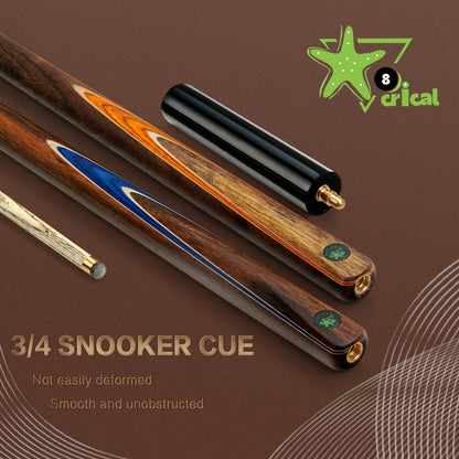 【CRICAL】3/4 Split Snooker Cues with 10-10.2mm Tip and Extension Cases for Professional Snooker Cue Stick(Tianzun-Red)