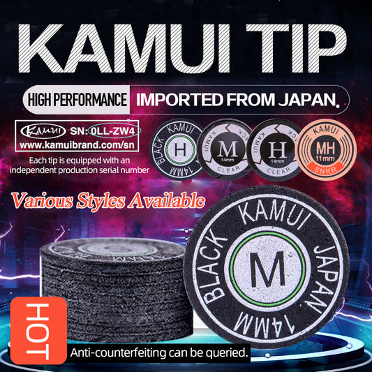 Japanese Original Import KAMUI Cue Tips Billiard Pool Cue KAMUI Tip 14mm SS/S/M/H Snooker Tip Brown 11mm M/MH Billiard Accessory