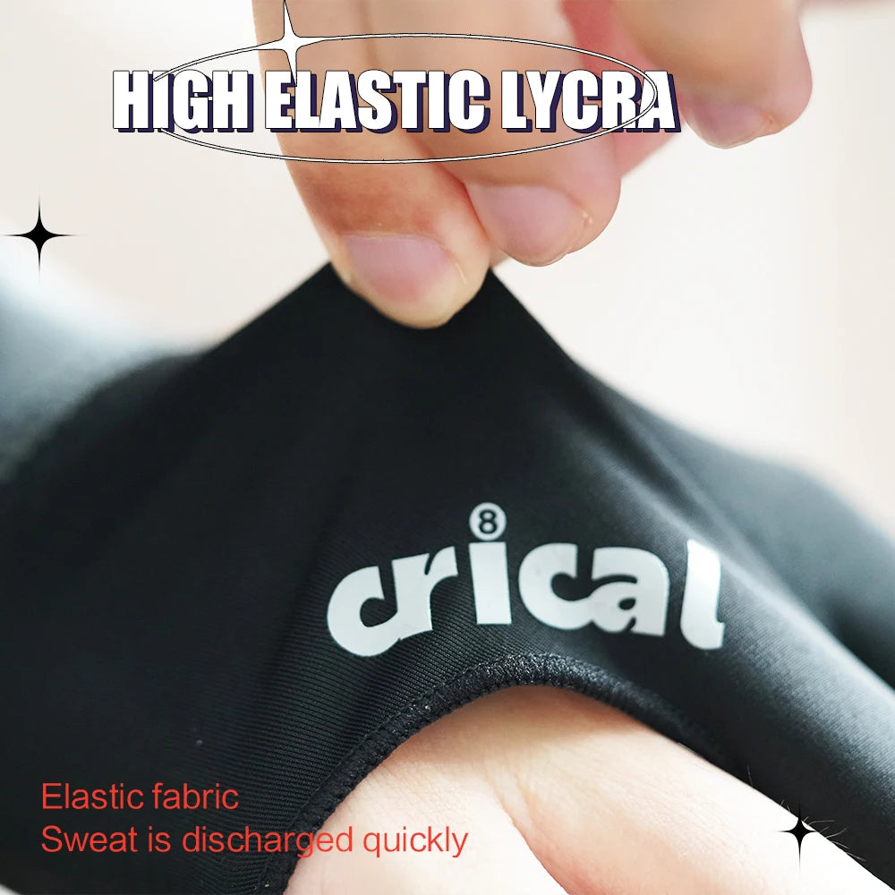 CRICAL 3 Fingers Billiard Glove Comfortable Lycra Snooker Cue Gloves Right Hand & Left Hand Billiard Training Gloves Accessories