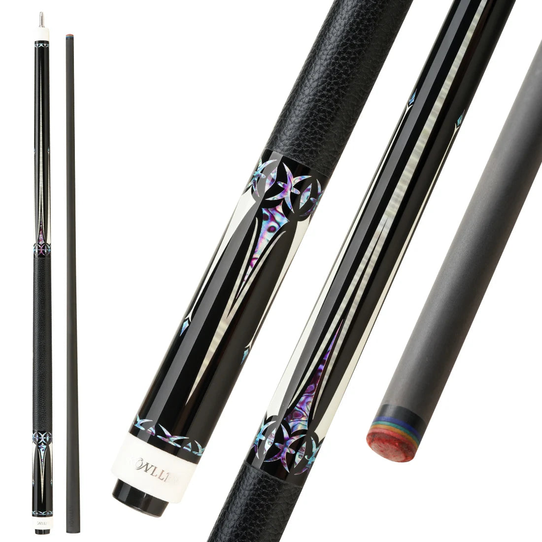 KONLLEN Billiard KL-3K Carbon Fiber Pool Cue Stick 12.2mm Tip 3*8/8 Uniloc Joint Pin Professional Low Deflection Stick Kit