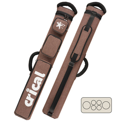 【Crical】Pool Cue Case with 6 Holes 2*4 case 2 butts 4 shafts pool cue bag for 1/2 Billiard cue cases