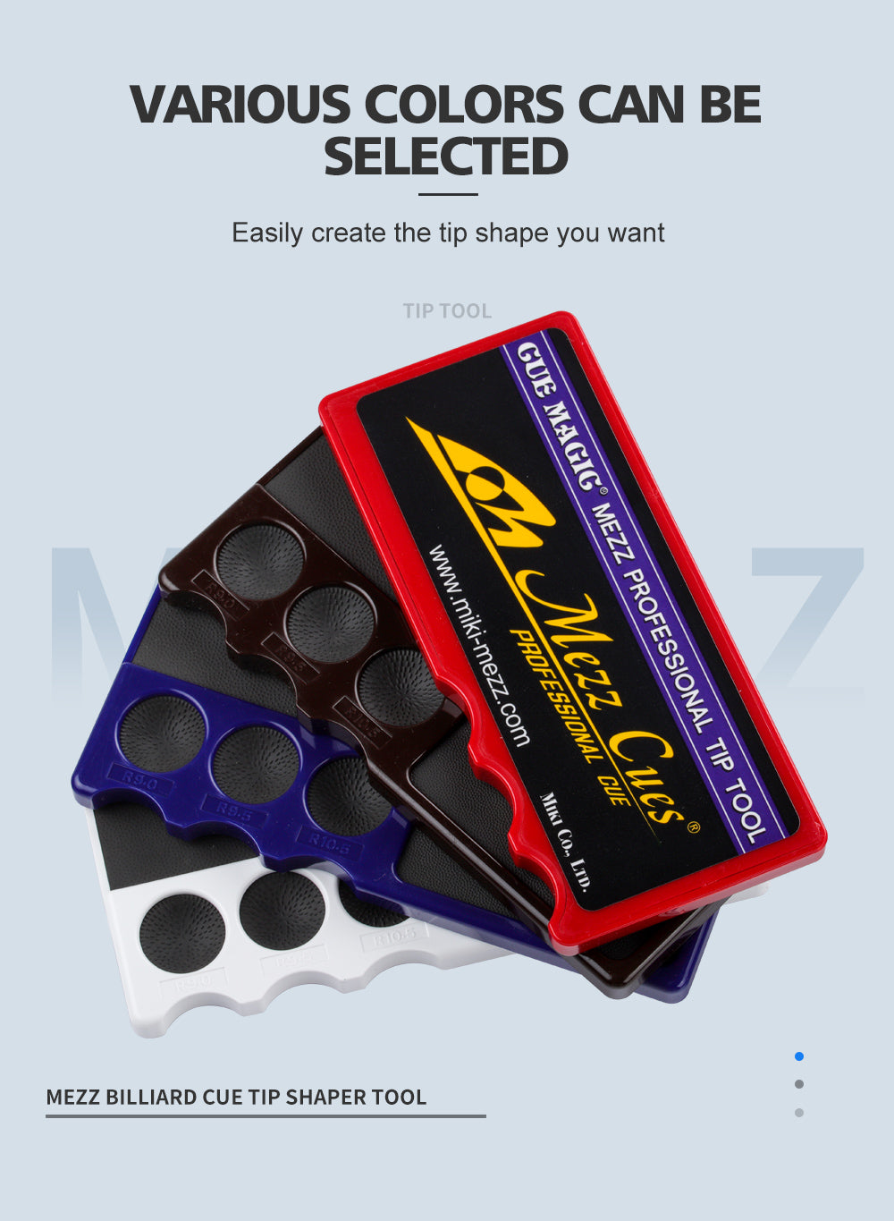 Original MEZZ Billiard Cue Tip Shaper Tool Repair Tool Tip Pool Cues Tip Repair Set Snooker Tip Multi-function Repair Tools